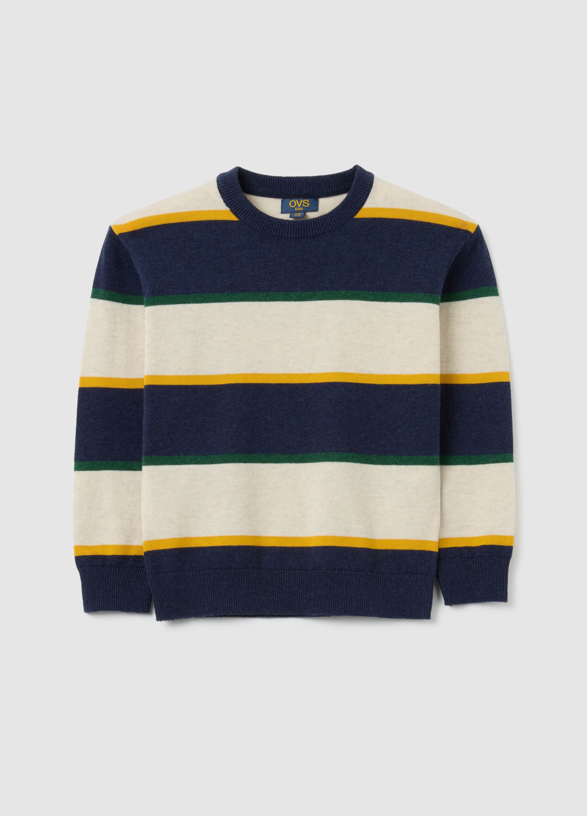 Kids' regular fit multicolour pure cotton sweater