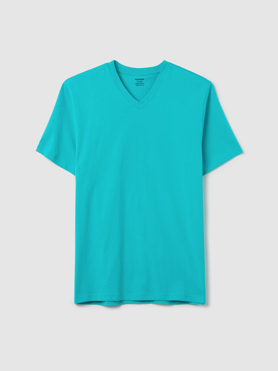 Organic cotton T-shirt with V neck_4