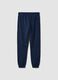Blue regular-fit joggers in pure organic cotton for boys_4