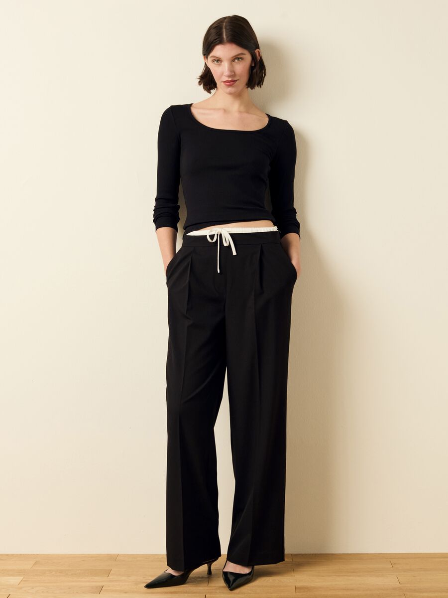 Ribbed T-shirt with long sleeves_1