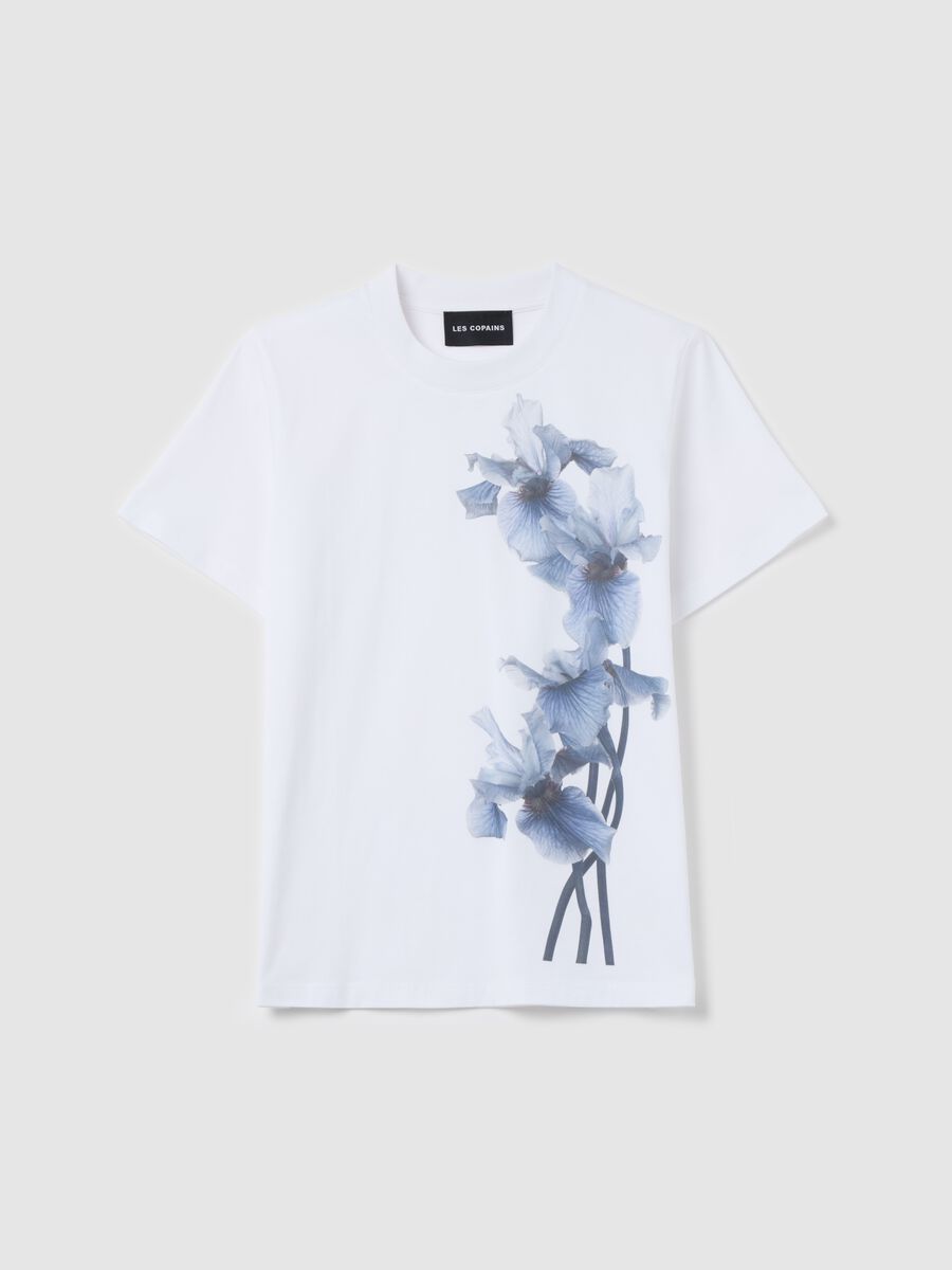 Cotton T-shirt with flowers print_4
