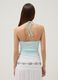 Light blue pure cotton ribbed top_3