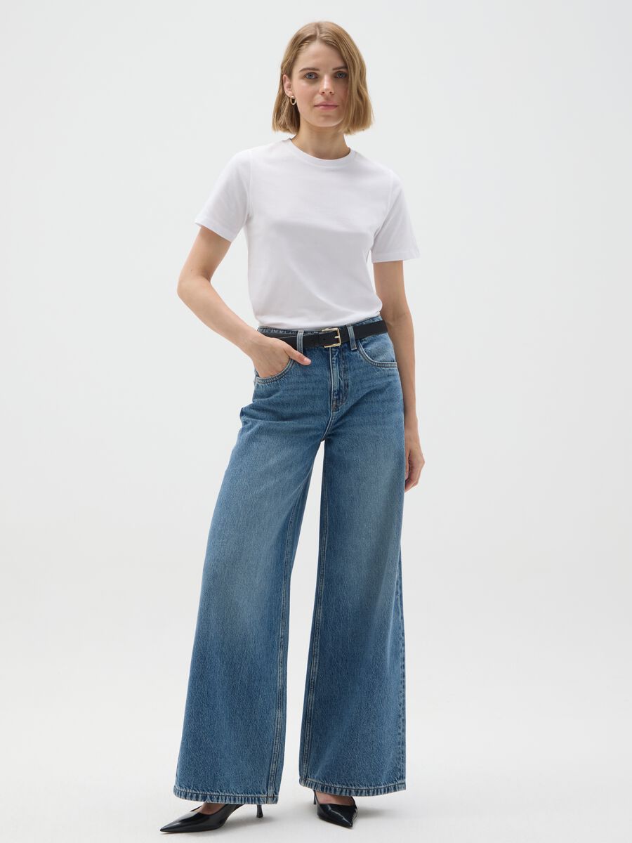 White pure cotton t-shirt regular fit_1