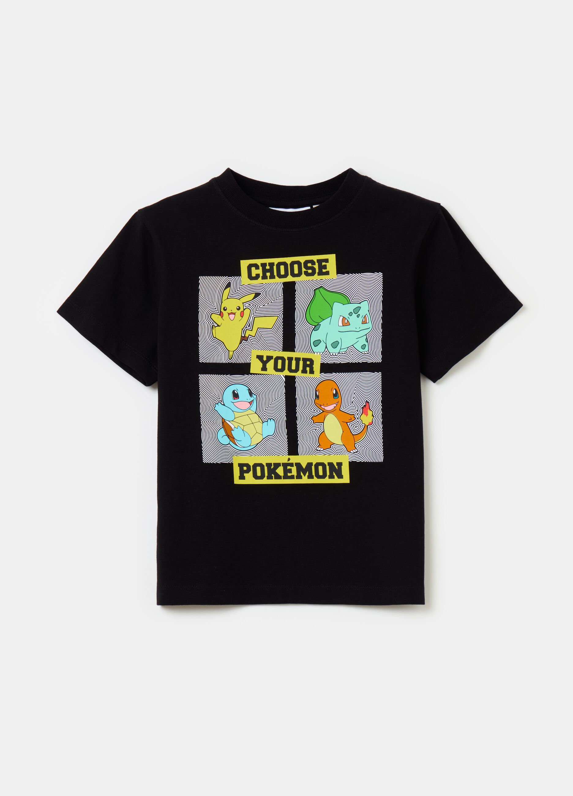 T-shirt stampa personaggi Pokemon