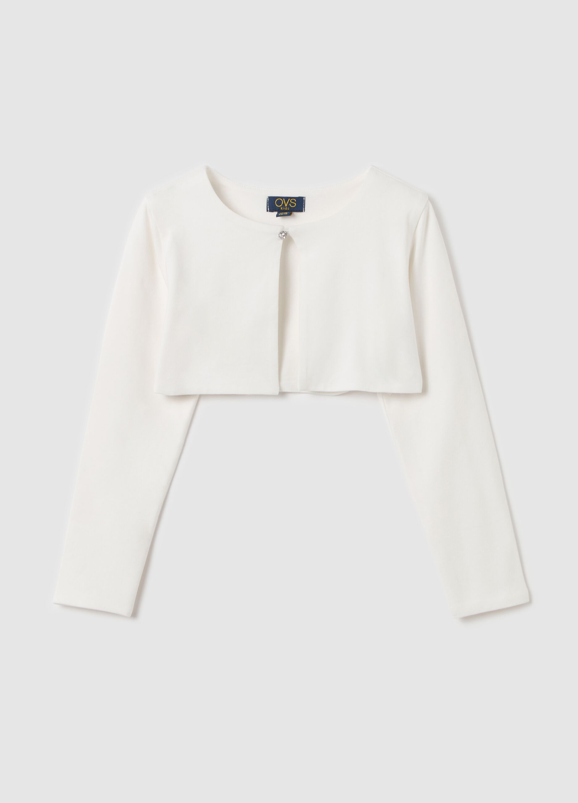 Cropped-fit cardigan in jersey