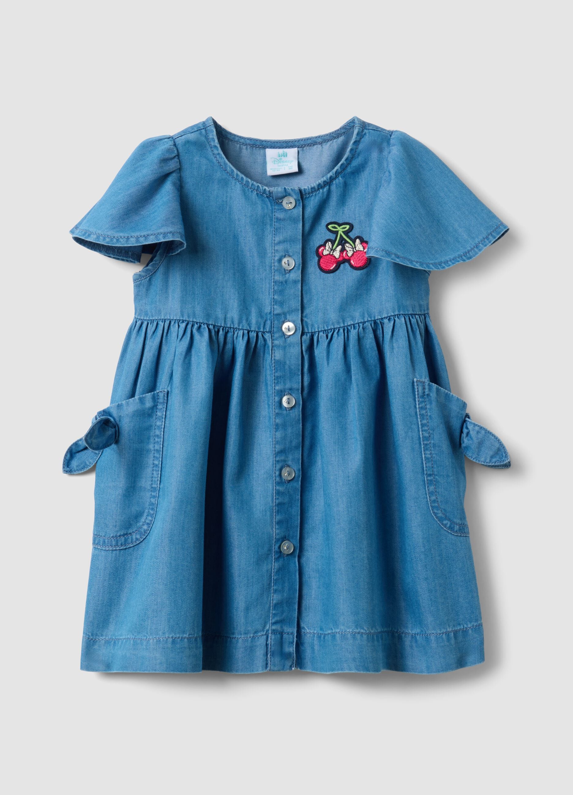 Light blue denim dress in a cotton and lyocell blend