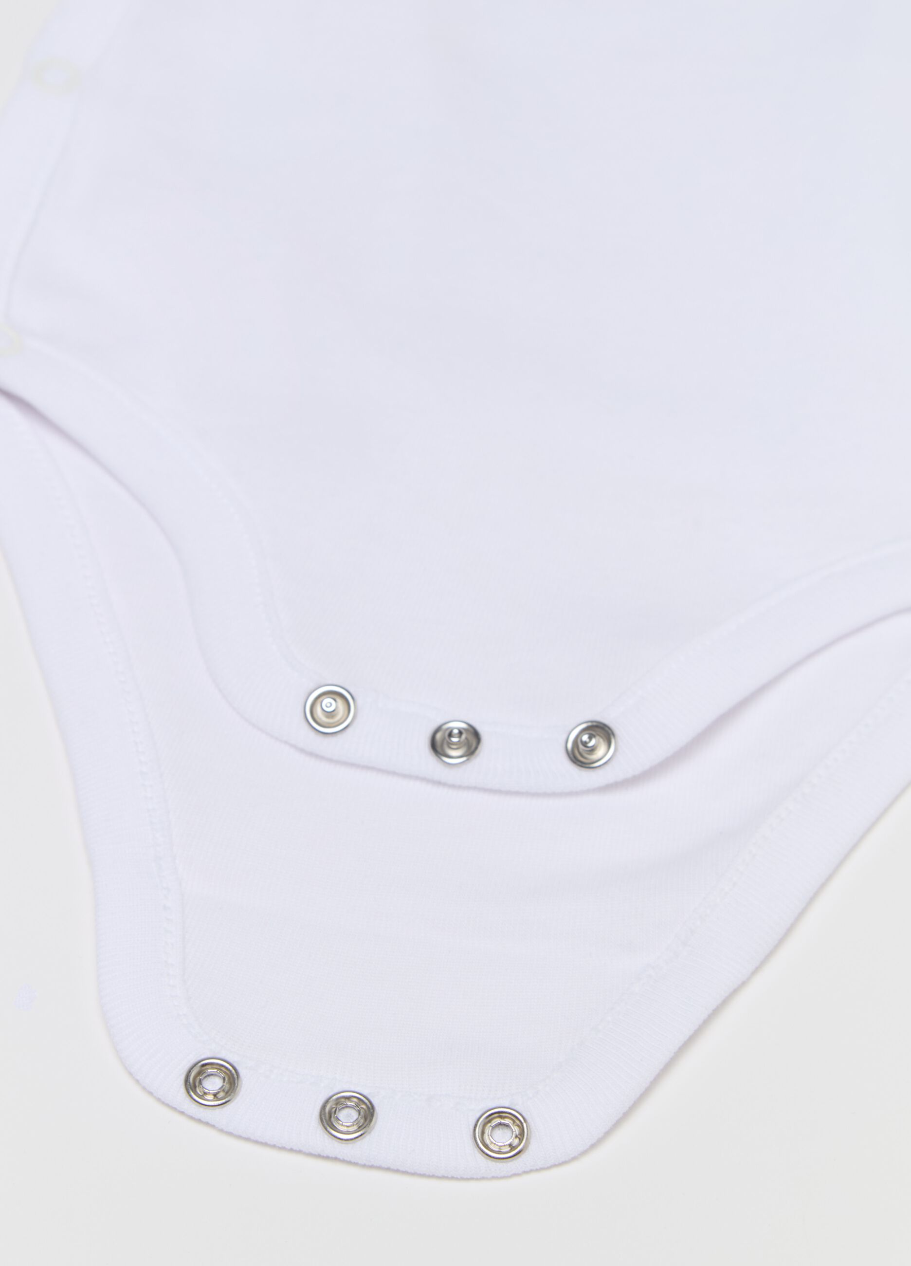 Two-pack bodysuits in organic cotton with V neck