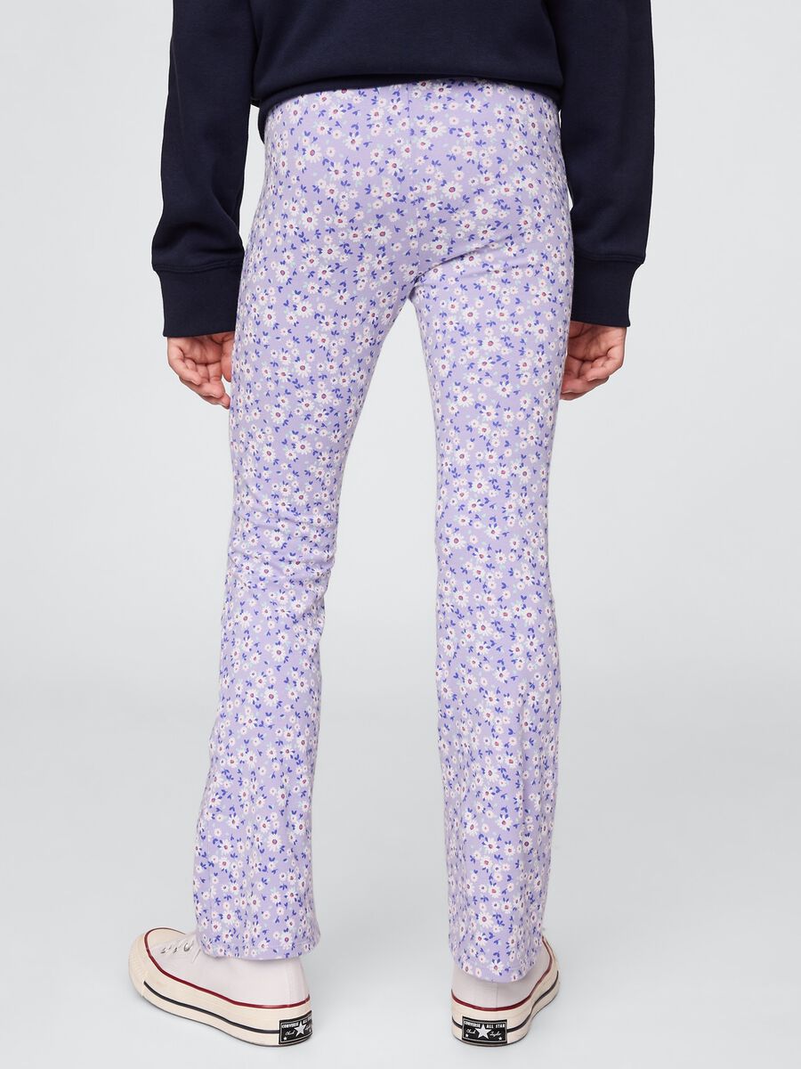 Purple Floral Bootcut Trousers_2