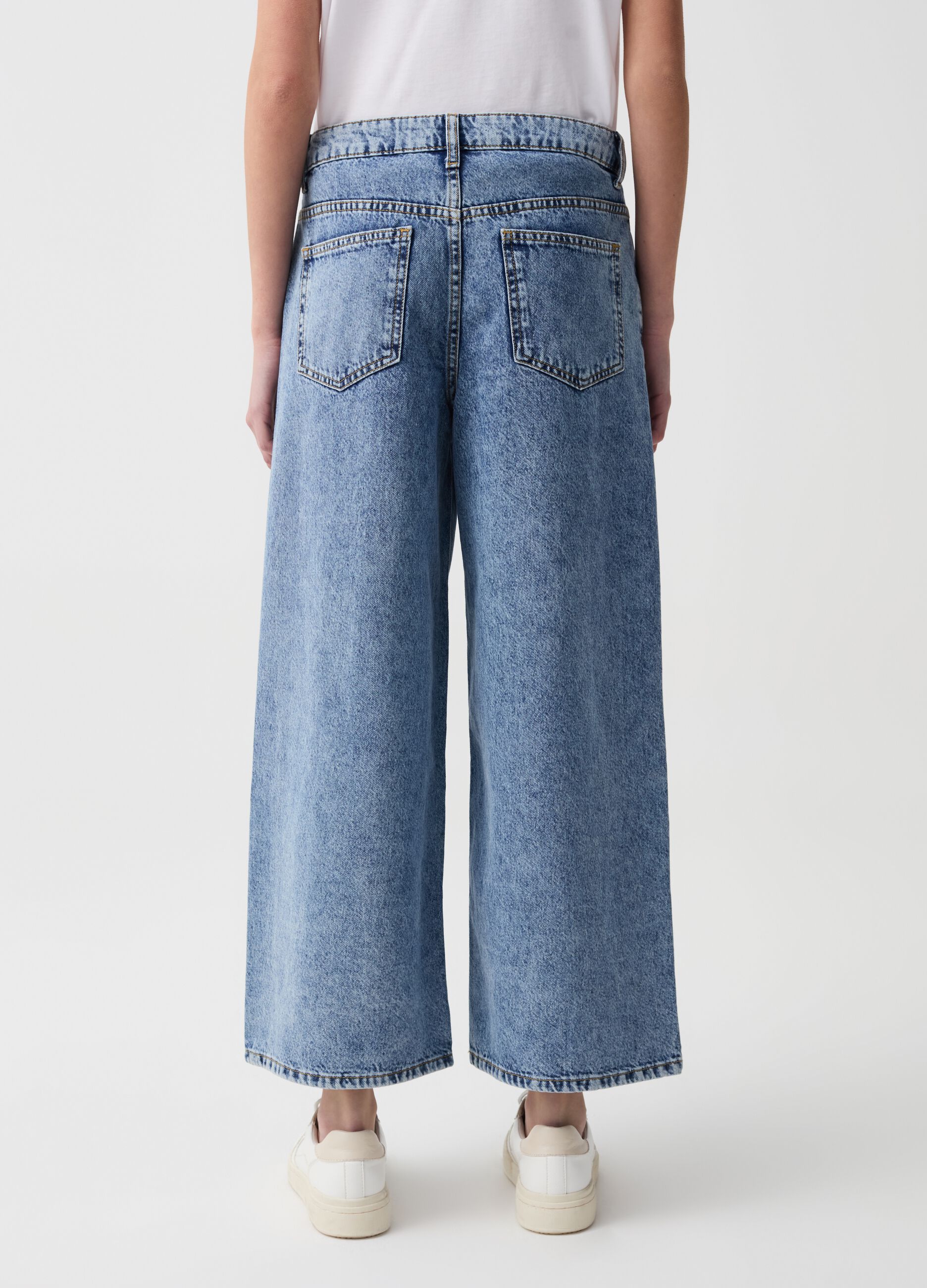 Jeans cropped wide leg