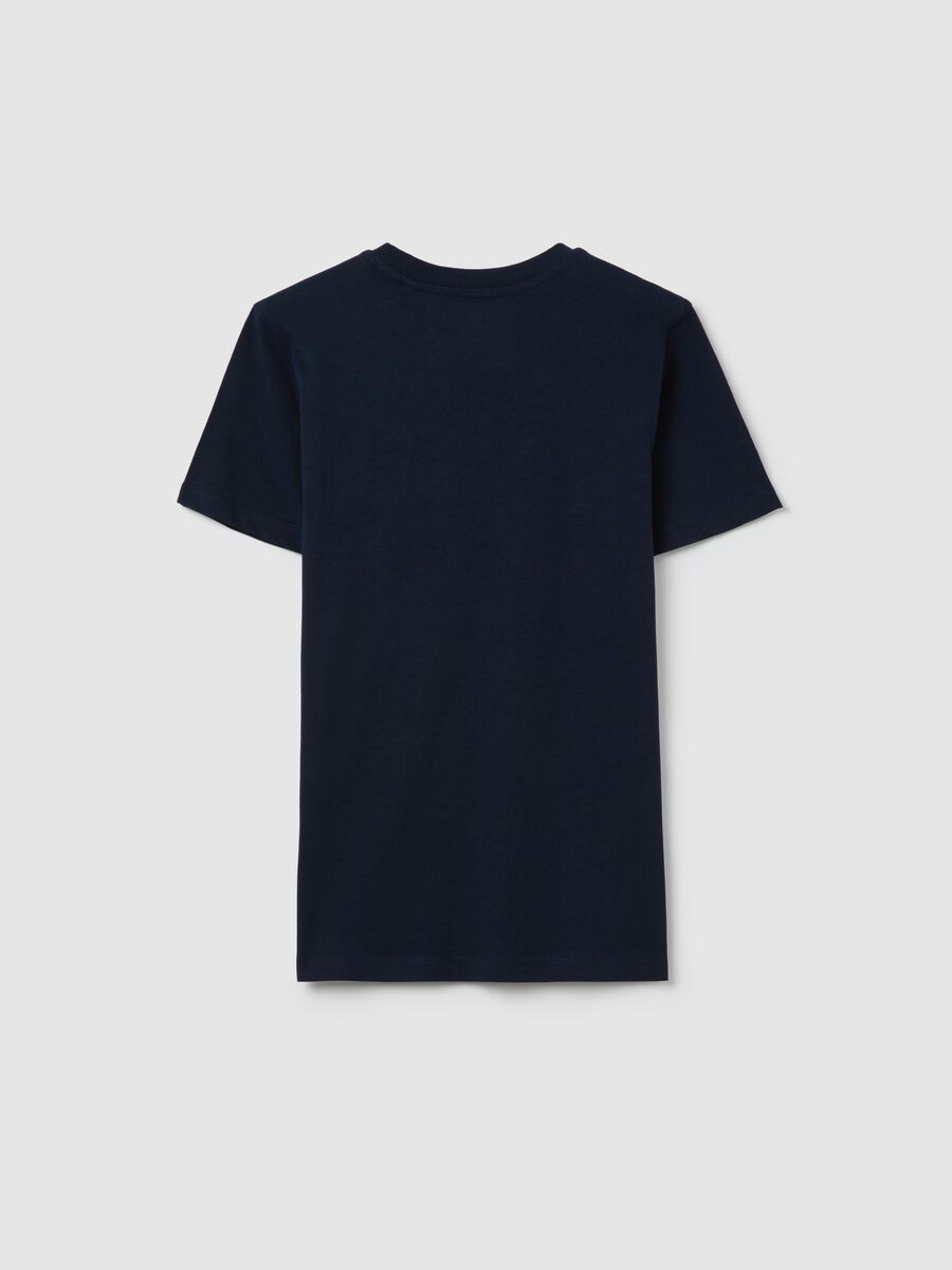 T-shirt a girocollo blu navy_4