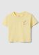 T-shirt in puro cotone giallo da bambina boxy fit con stella_0