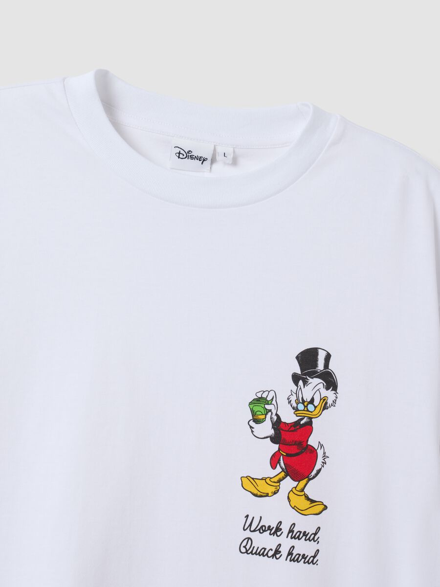 White pure cotton T-shirt with Disney print_5