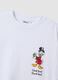 White pure cotton T-shirt with Disney print_5