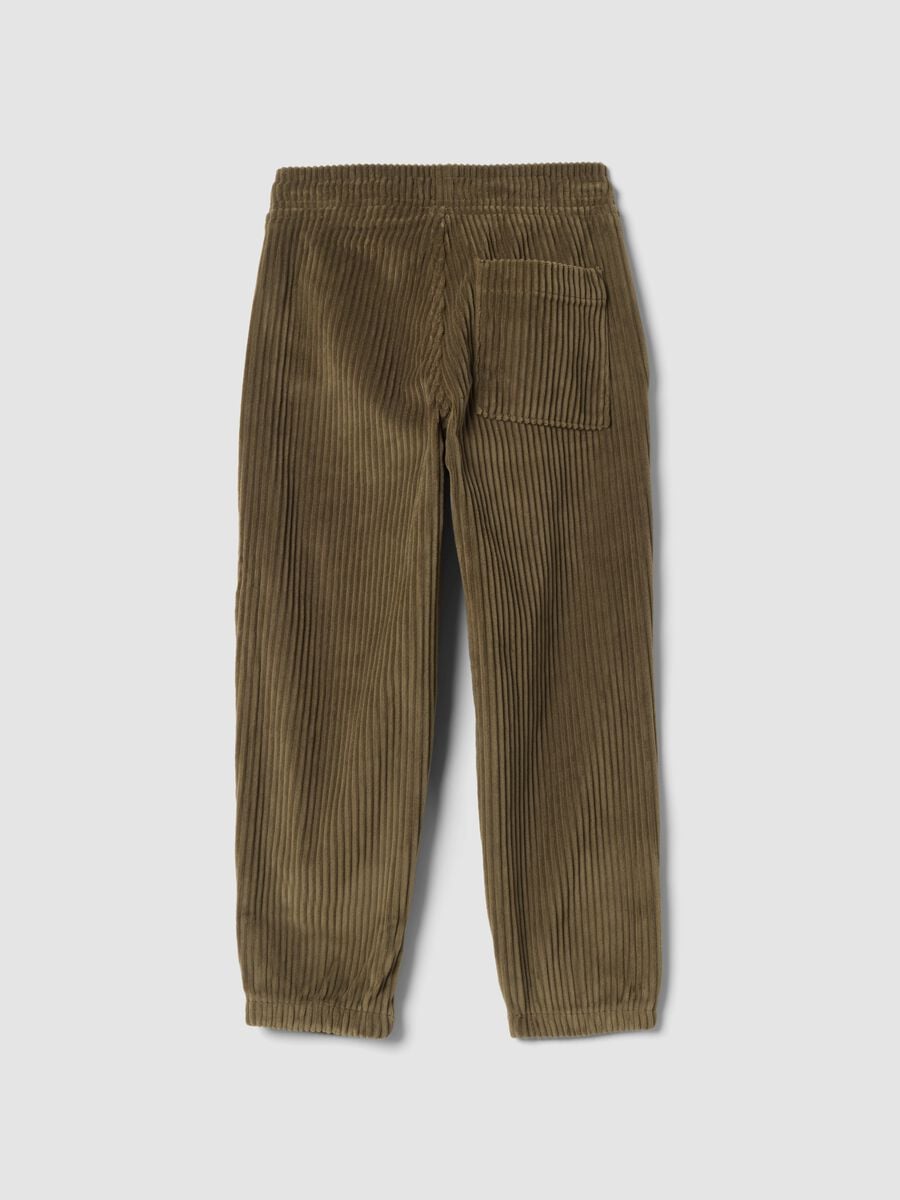 Pantaloni verdi a coste comfort fit_1