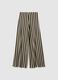 Multicolour striped regular fit viscose blend trousers_0