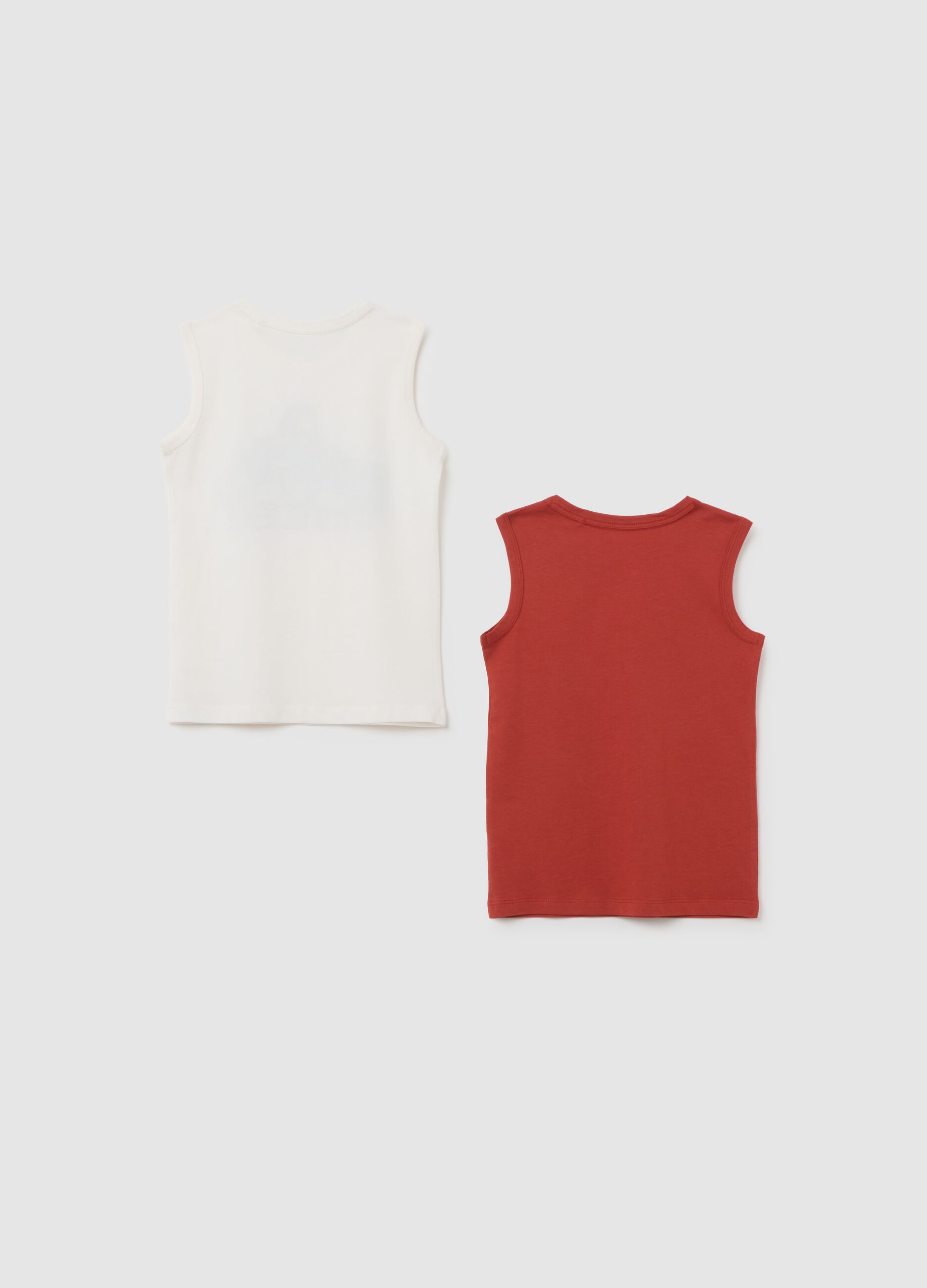 Children's multicolour regular fit cotton vests with prints