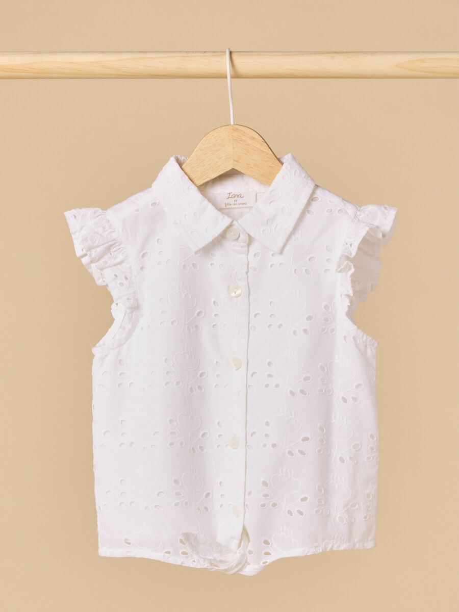 Broderie anglaise cotton shirt_0