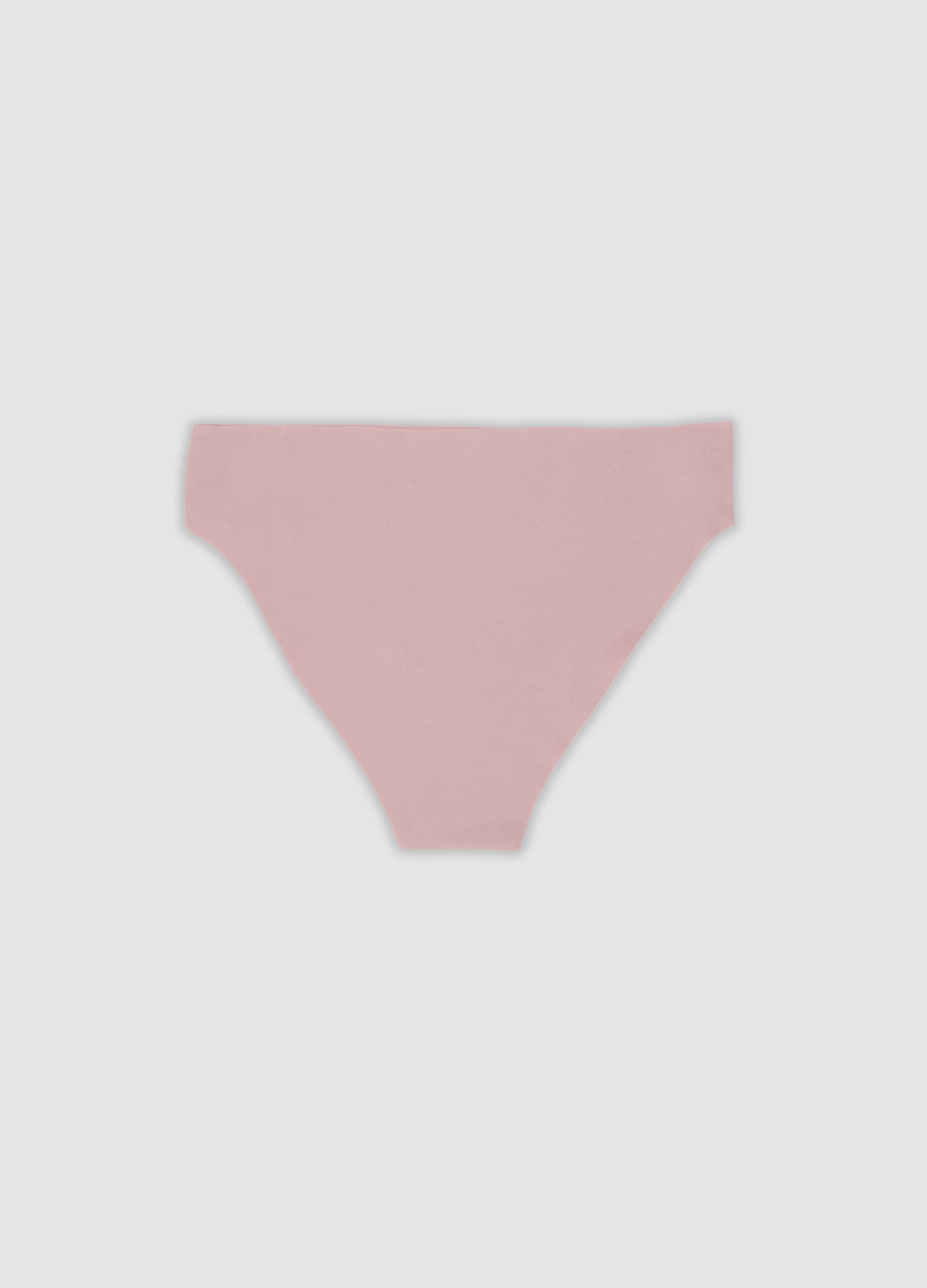 Slip rosa in cotone organico elasticizzato