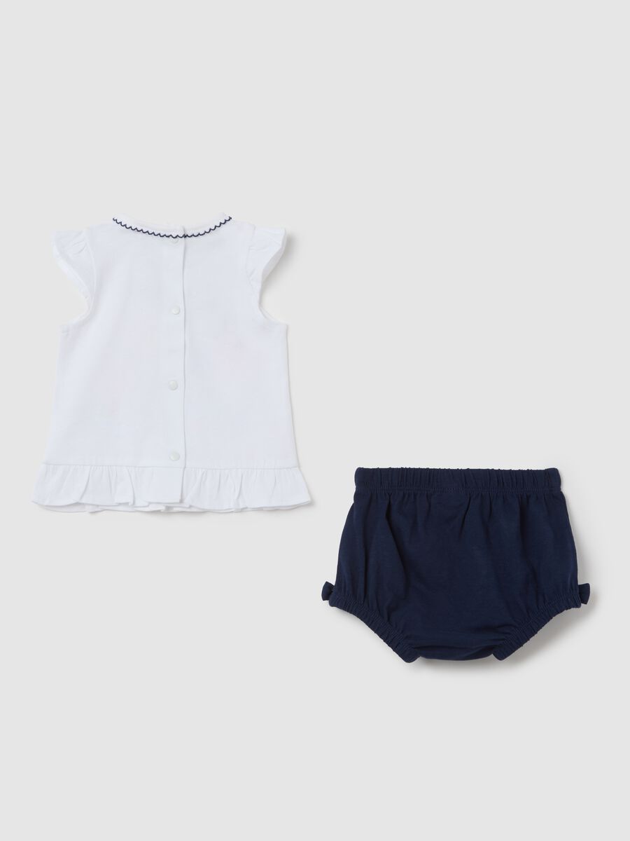 White and Blue Cotton Newborn Set_1