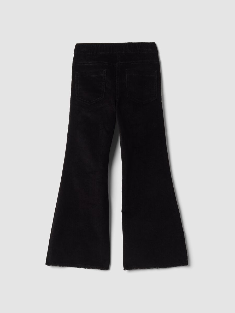 Treggings neri flare in cotone elasticizzato_1