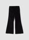 Black cotton-stretch flare treggings_1