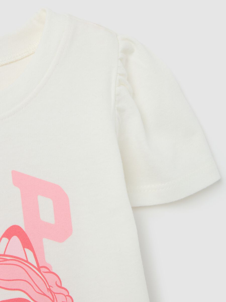 Girls' White Pure Cotton T-shirt_2