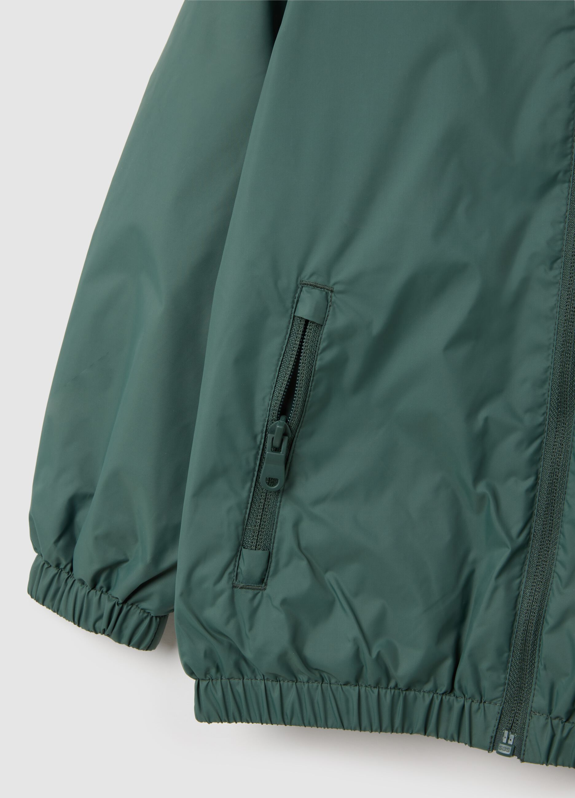Child's Jacket in Green Fabric Regular Fit