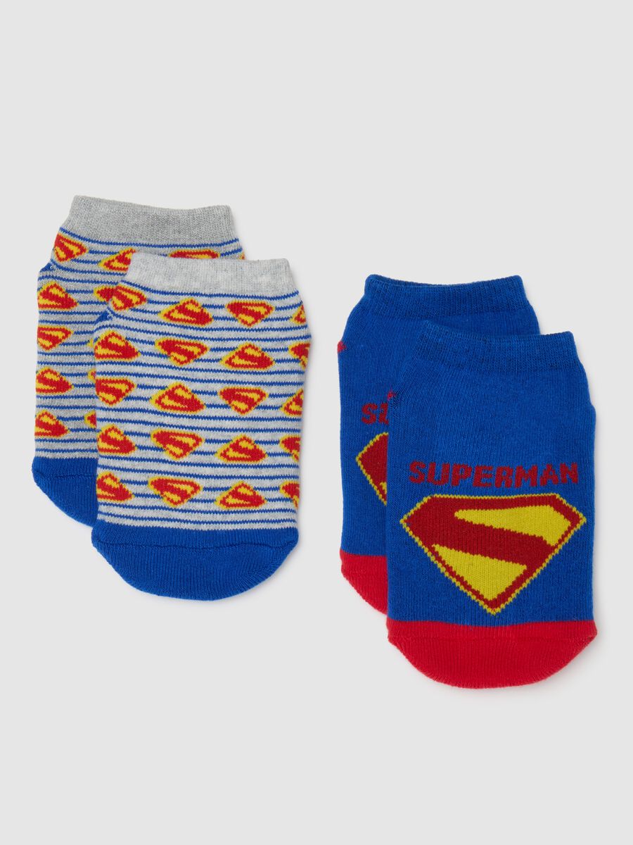 Children's multicolour cotton socks with elastic Superman design_0