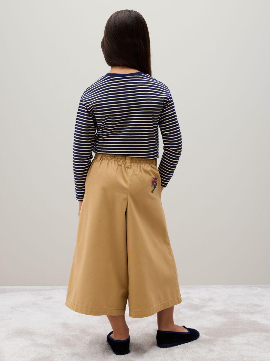 Girls' Beige Blend Wide-Leg Trousers_2