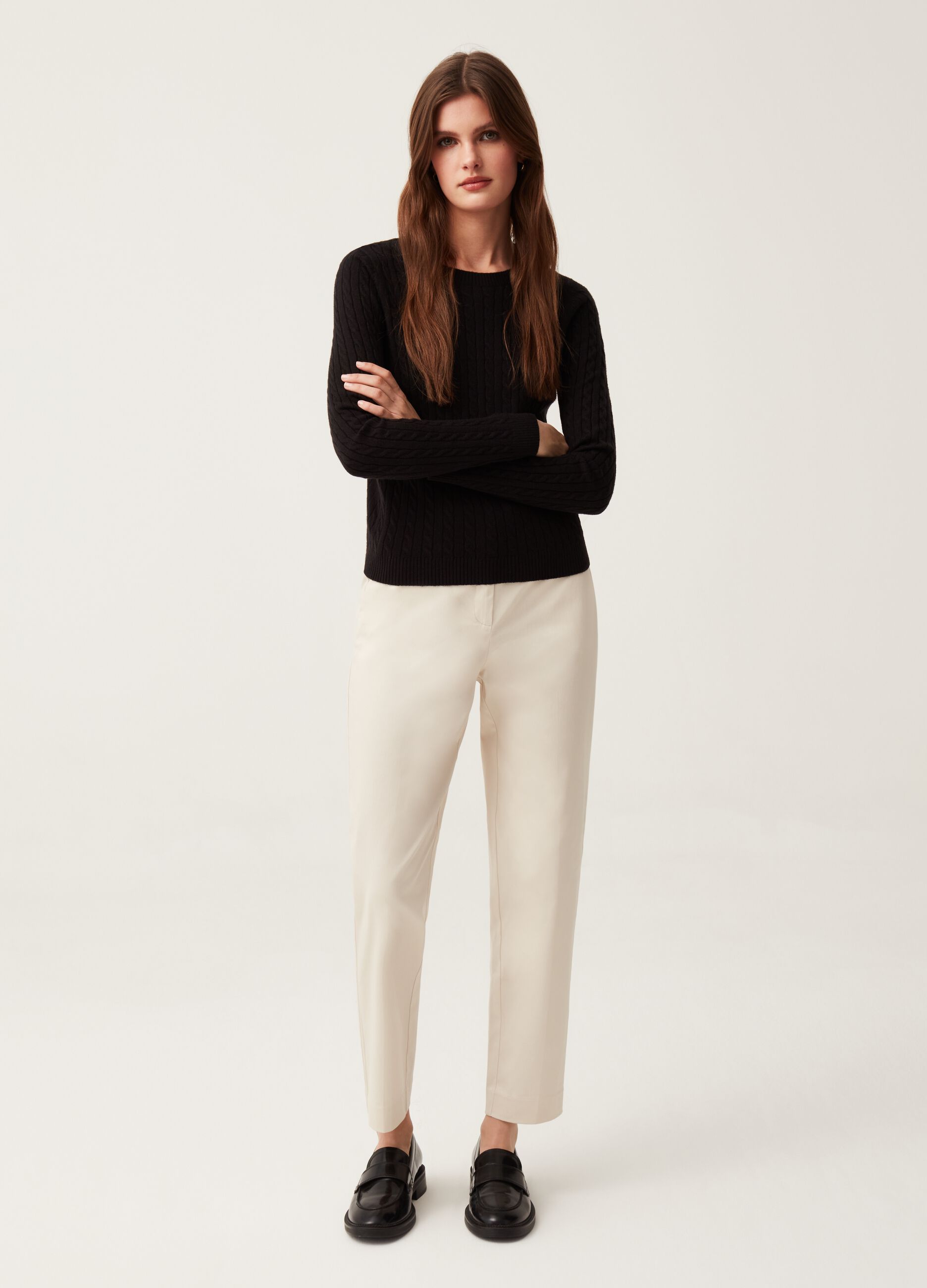 Pantaloni chino in cotone stretch