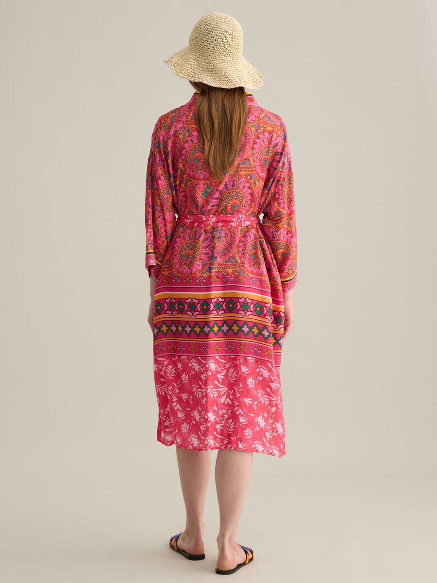 Kimono da donna in puro viscosa multicolor lungo_3