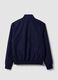 Navy padded jacket, regular fit, with zip and high neck_1