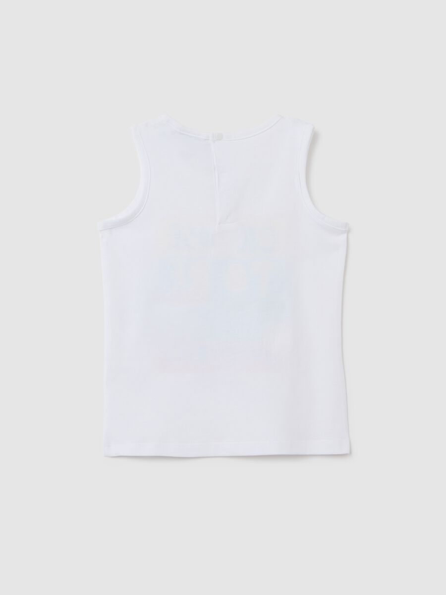 White Kids' Vest in Pure Cotton Regular Fit_1