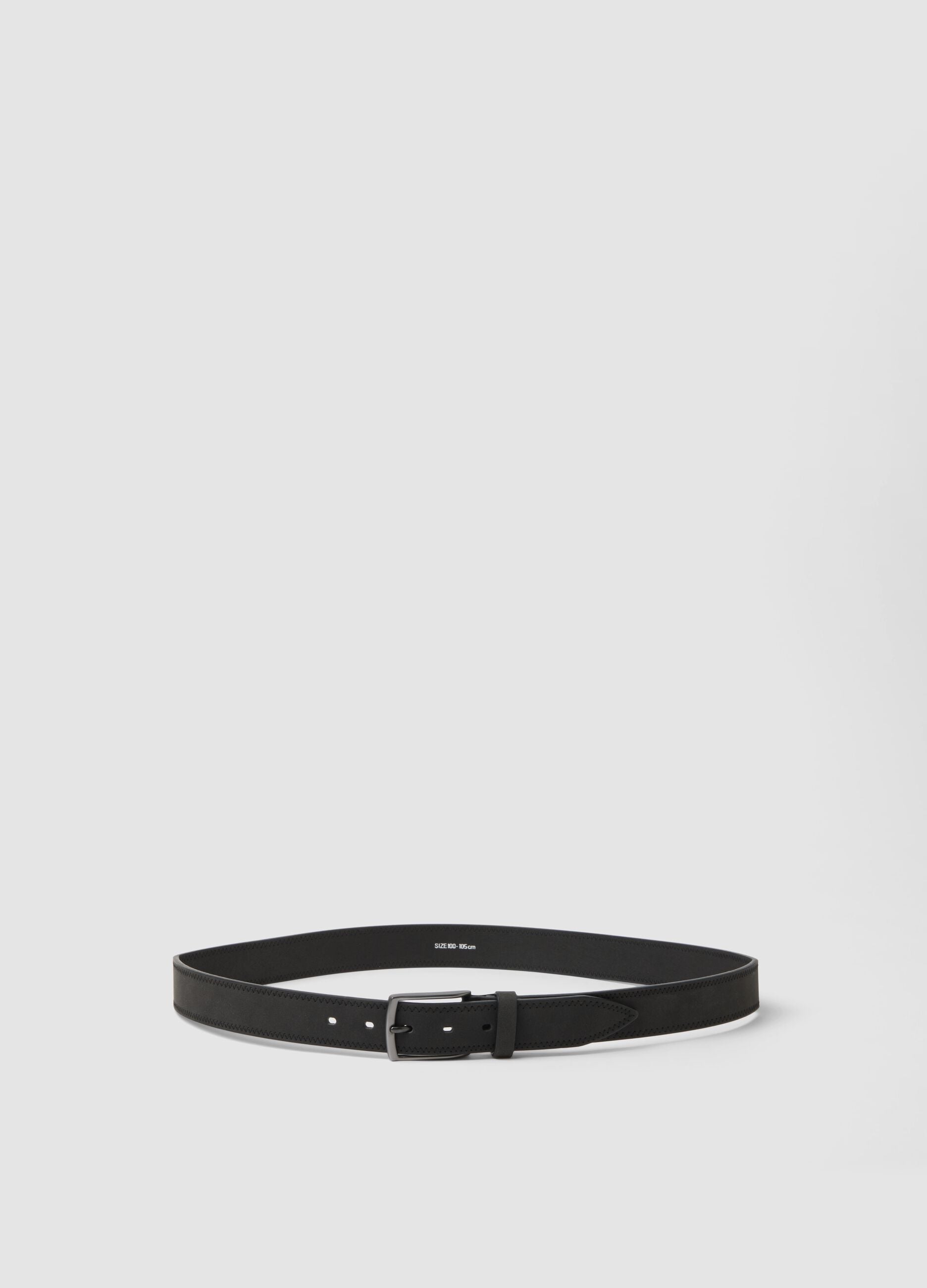 Black belt with pin buckle
