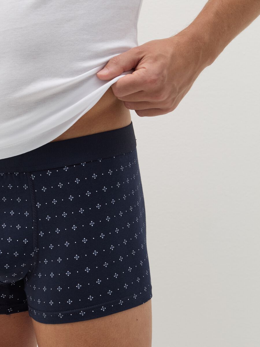 Three-pack boxer shorts in organic cotton with stripes and print_3