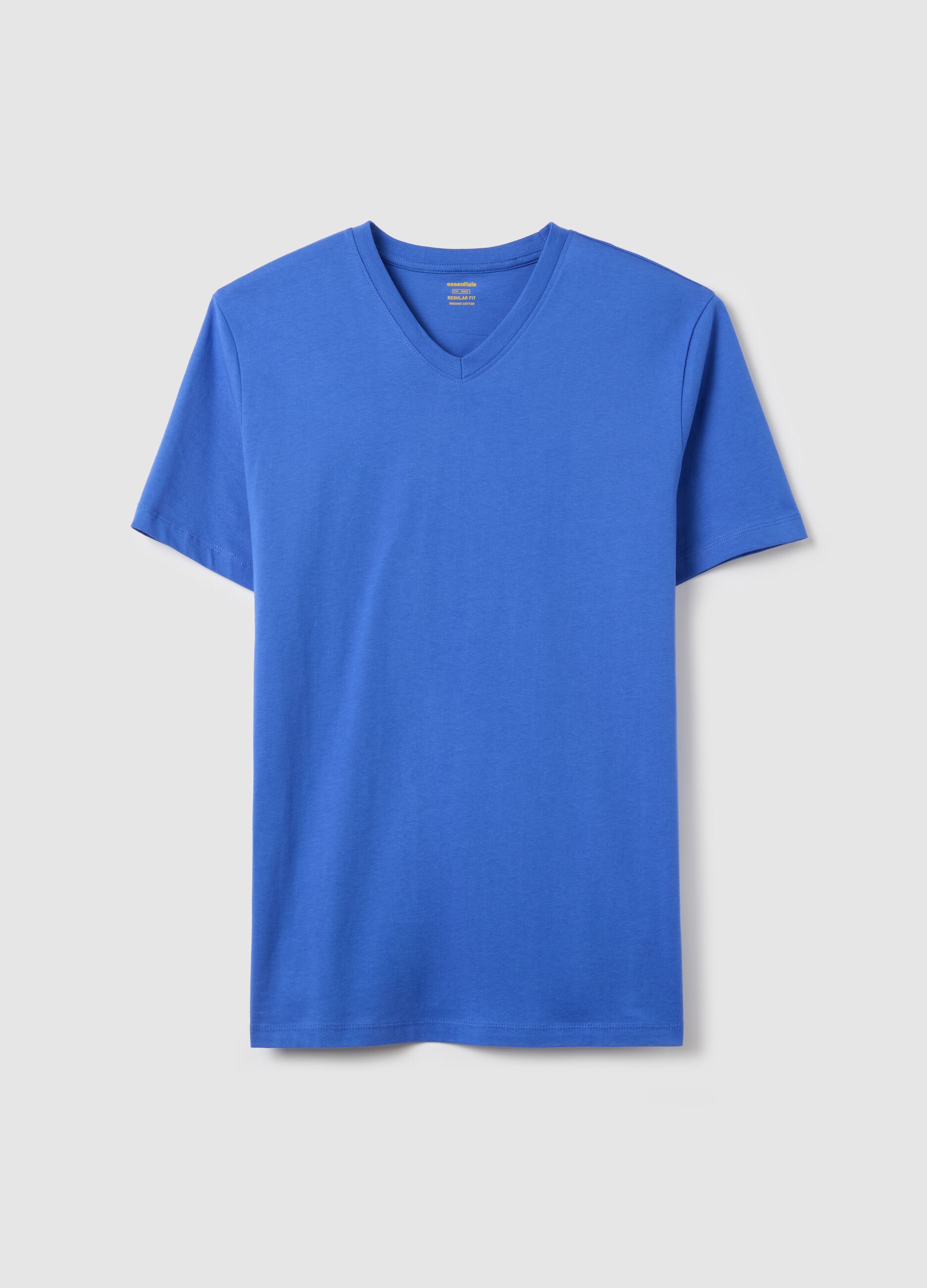 Organic cotton T-shirt with V neck