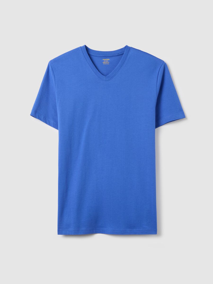 Organic cotton T-shirt with V neck_0