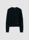 Green crew-neck cable-knit wool-blend jumper, regular fit_4