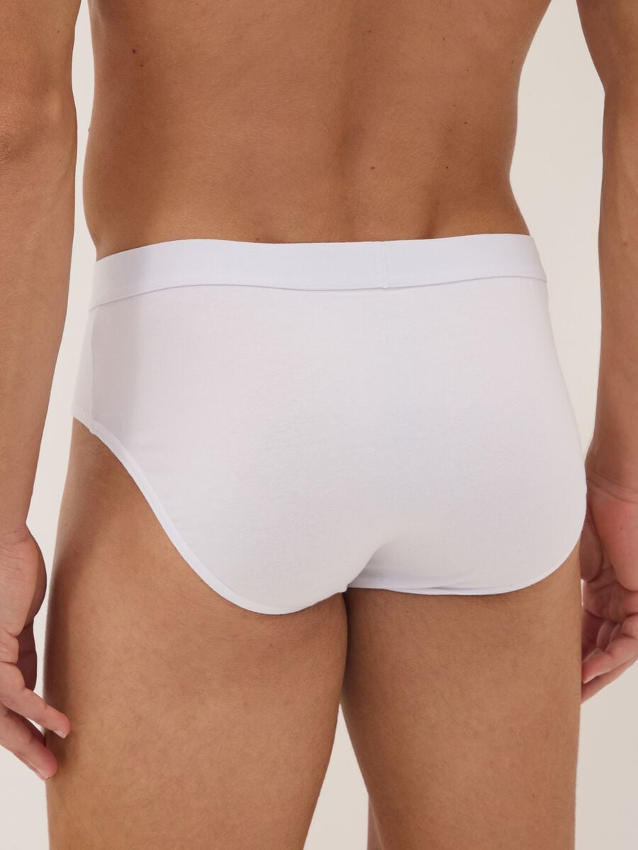 Multipack di cinque slip bianchi in cotone organico elasticizzato_2