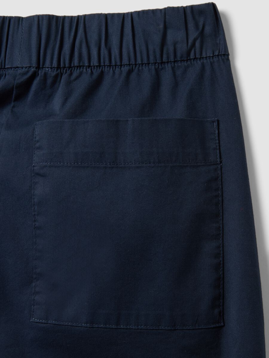 Straight Jogger Trousers in Stretch Cotton Blue_5