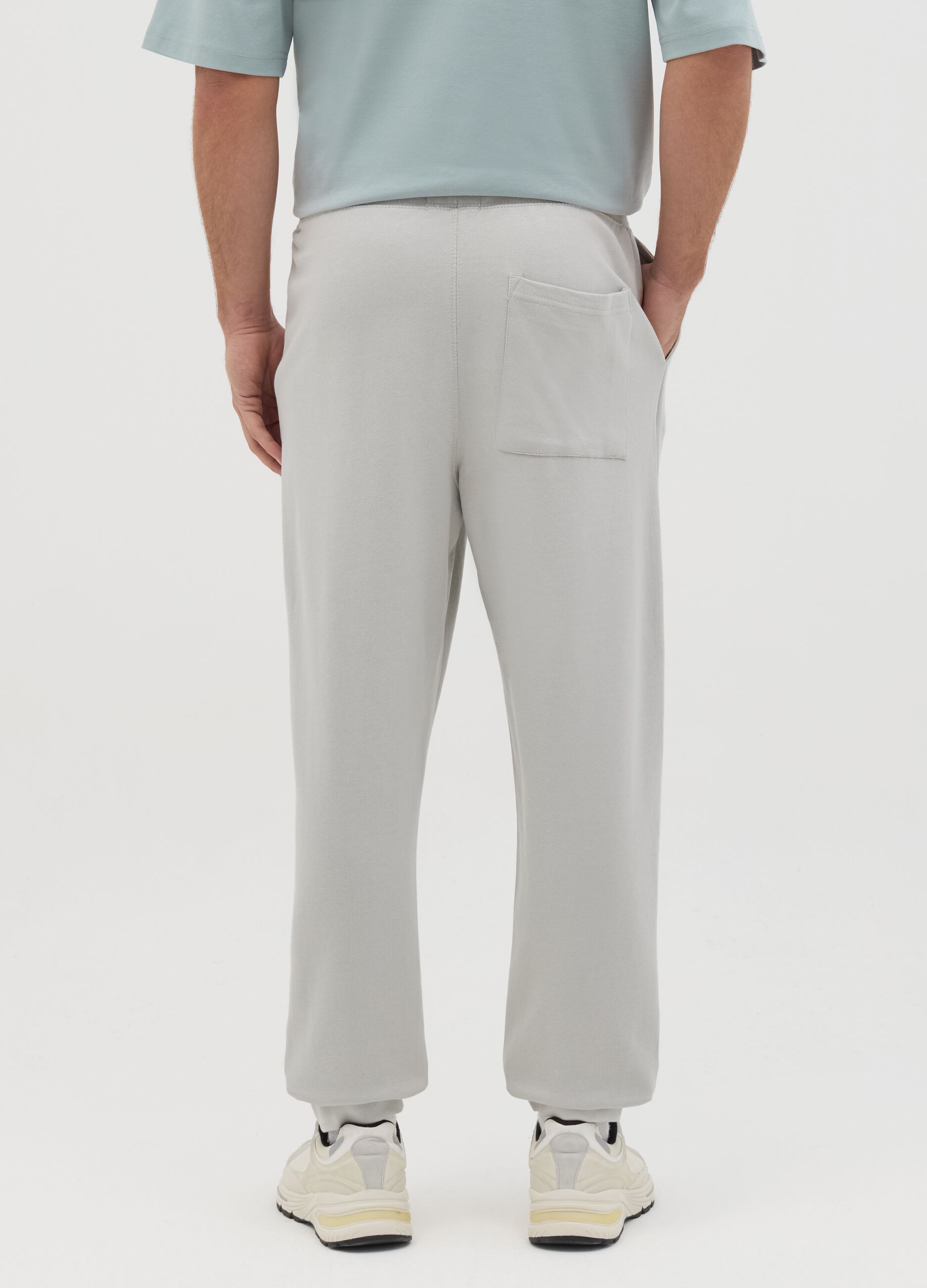 Joggers in cotton with drawstring