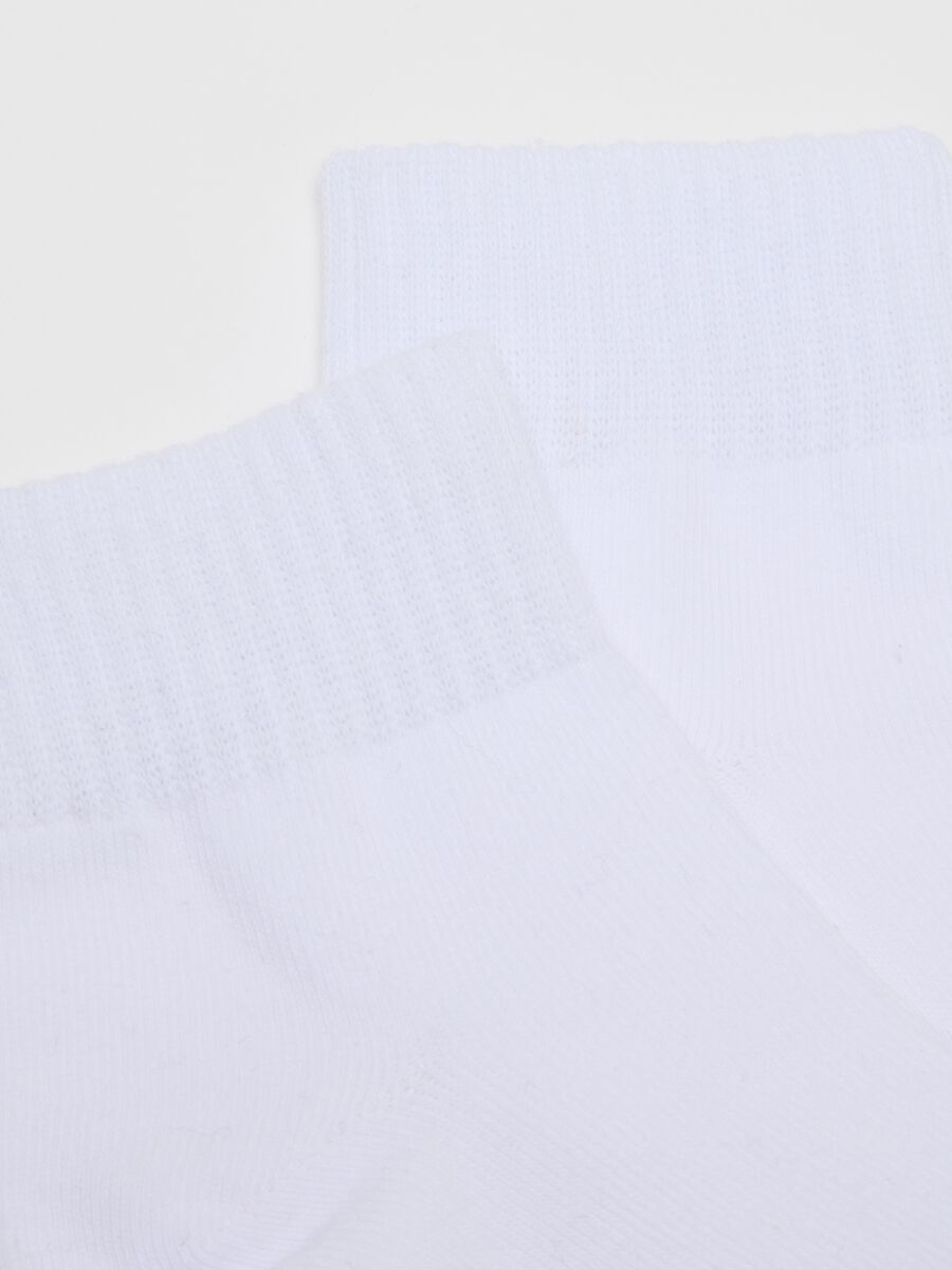 Set of White Cotton Blend Socks_2