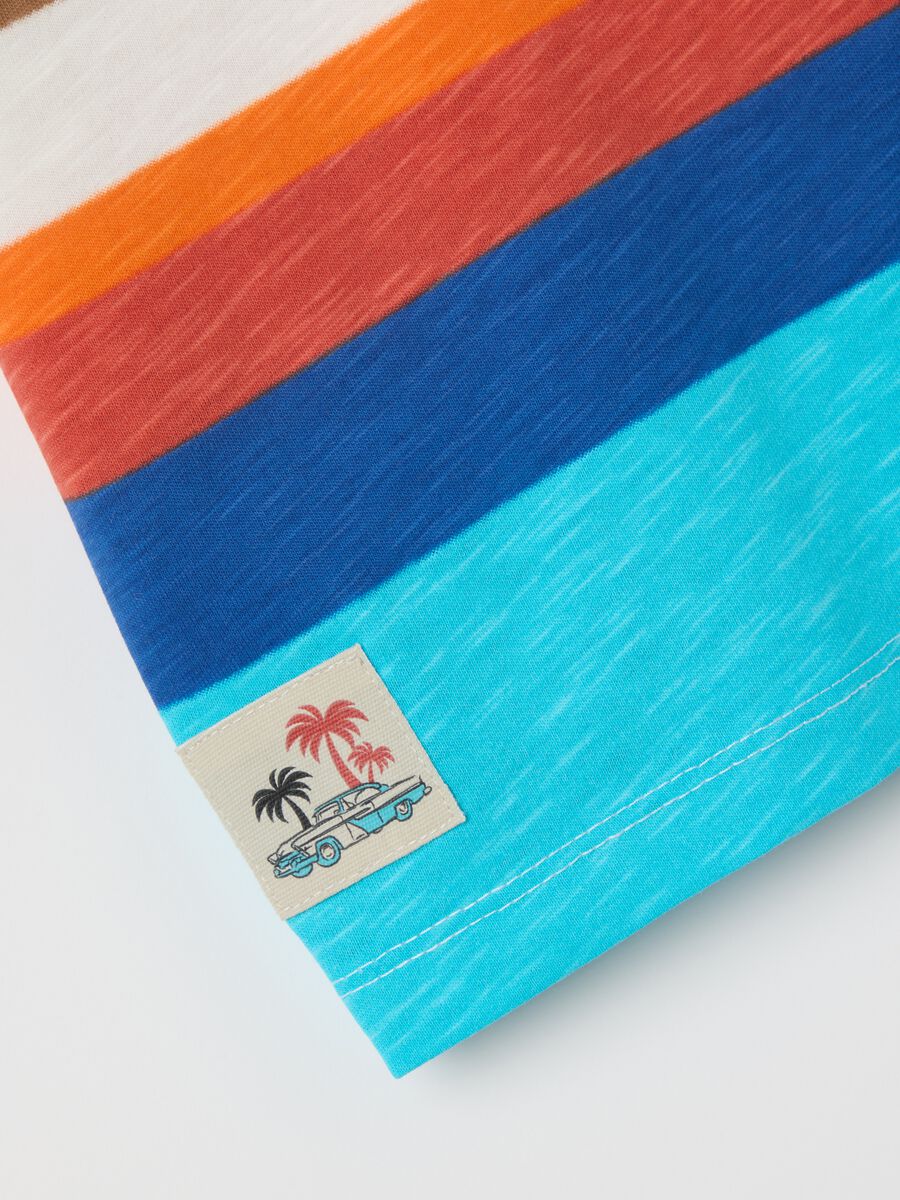 OVS Kids Multicolour Striped Cotton T-shirt_3