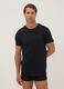 Black crew-neck T-shirt in pure Supima cotton, regular fit_0