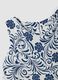 Blue pure viscose dress with floral print, regular fit_5