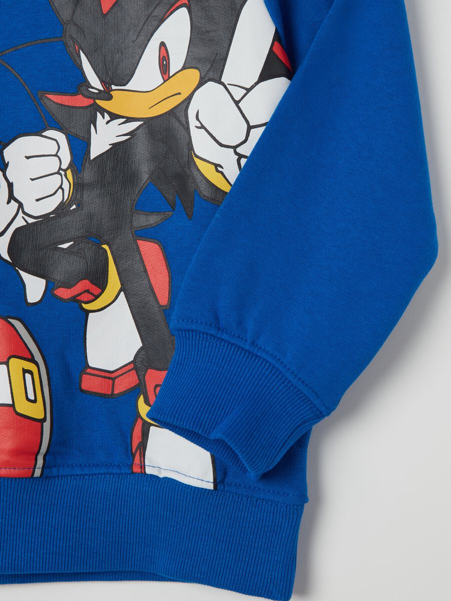 Sweatshirt with hood and Sonic print_3