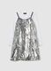 Multicolour Regular Fit Girls' Dress with Sequins_0