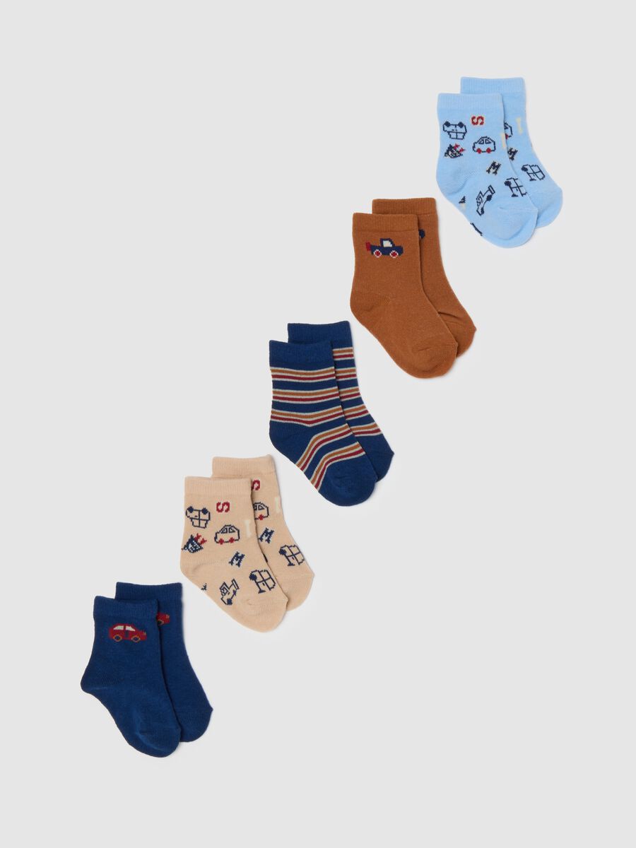 Multipack of baby socks in multicolour cotton blend_0