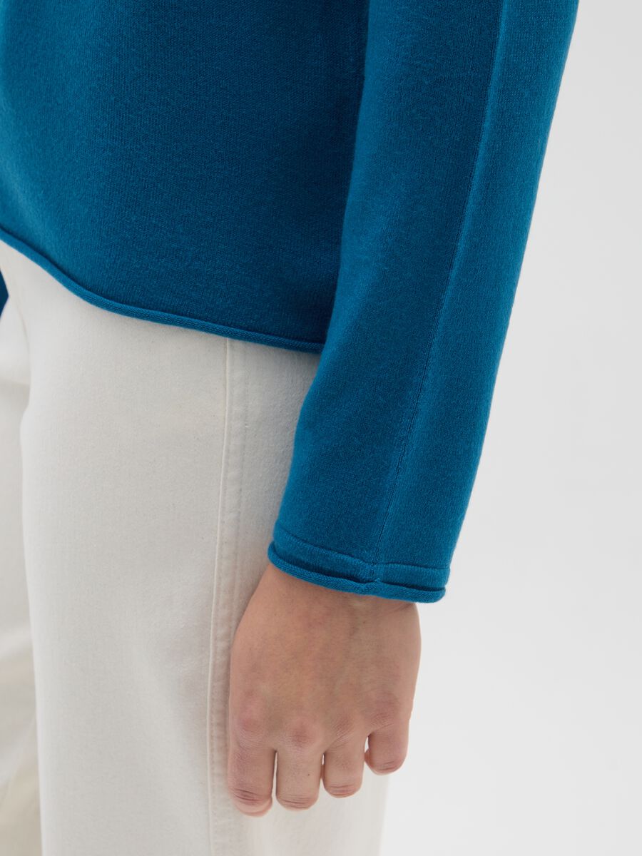 Blue Acrylic Blend Sweater_3