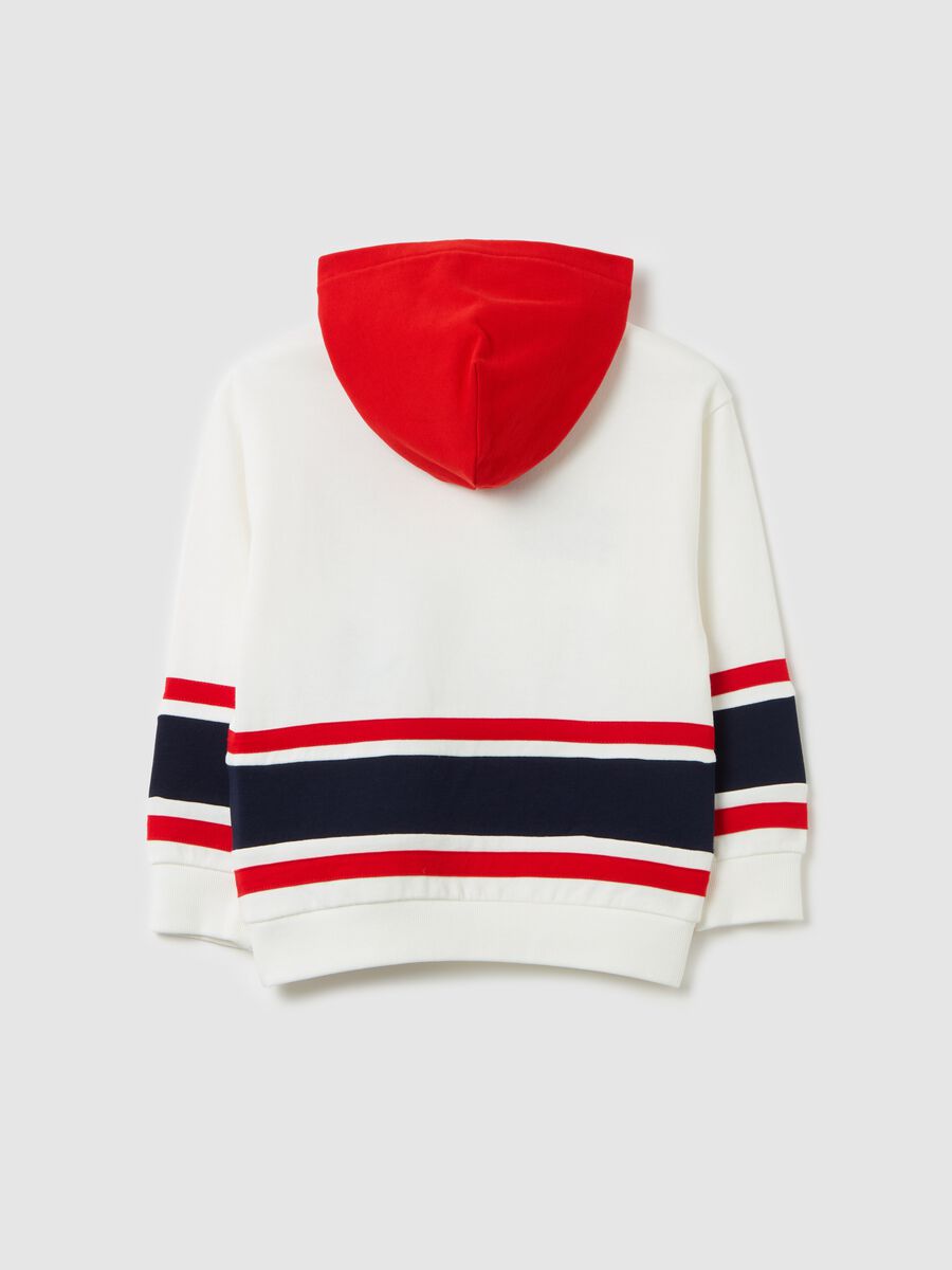 Sweatshirt with hood and "Sailing Team" embroidery_1